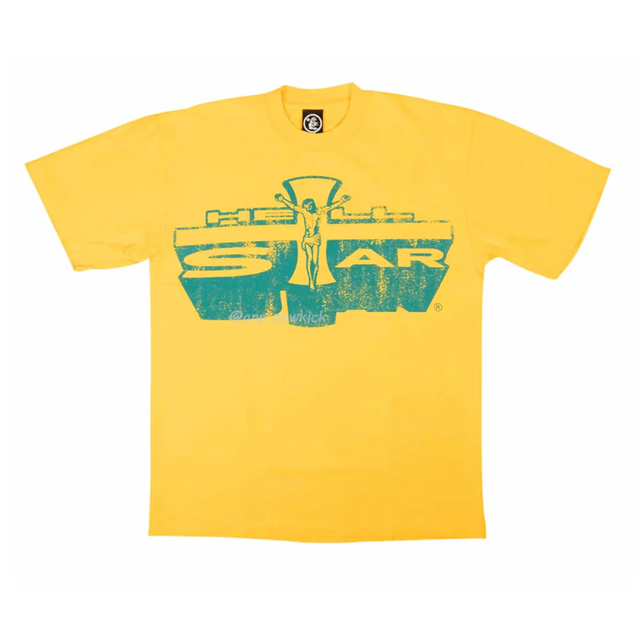 Hellstar Jesus Emblem Yellow T Shirt (1) - newkick.cc